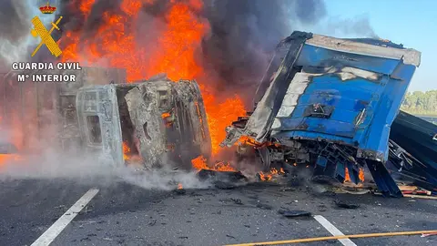 luceni accidente camiones furgoneta