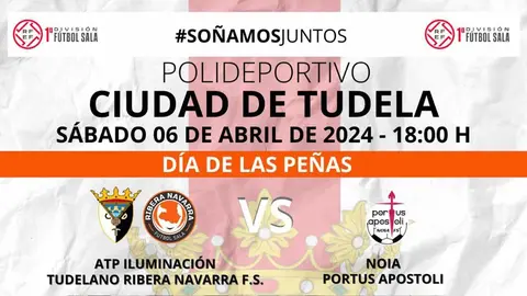Partido Futbol Sala sábado 6 de abril en Tudela