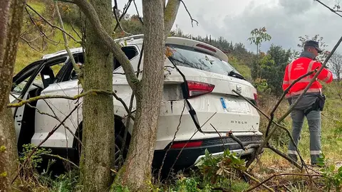 accidente salida de via caida terraplén fitero