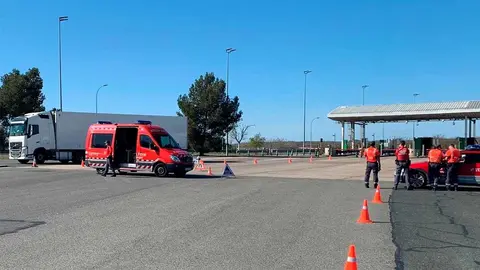 Control de tráfico de la Policía Foral