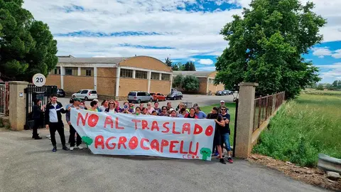 Concentración de los trabajadores de Agrocapelu