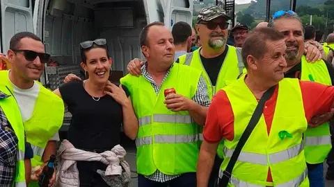 Agricultores riberos en la frontera con Francia