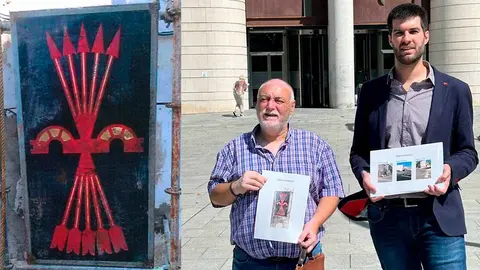 contigo zurekin simbología franquista en Corella