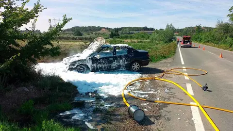 arde coche en corella