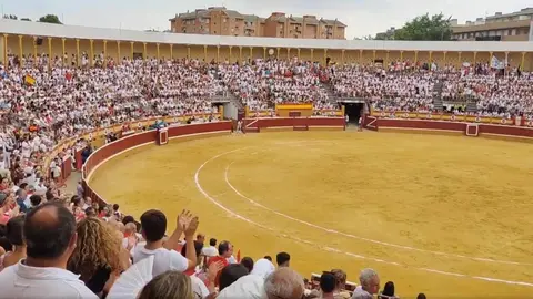 Plaza de Toros de Tudela, Navarra, Foto de archivo