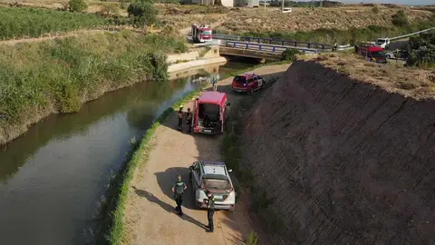 Cuerpos de seguridad movilizados al Canal de Lodosa ante la presencia de un cuerpo sin vida