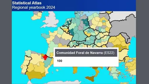 Datos de empleabilidad de egresados y egresadas de FP en la Comunidad Foral, según Eurostat