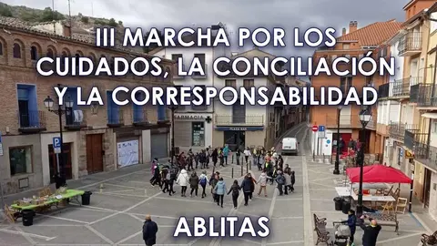 Marcha por lo ciudados, la conciliación y la corresponsabilidad 2024 en Ablitas, Navarra