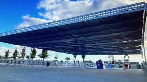 cubierta patio infantil colegio huertas mayores