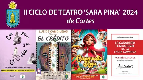 Programación del Ciclo de teatro Sara Pina en Cortes 2024