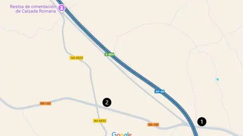 carreteras NA-6830 y NA-6810 puntos de corte de tráfico