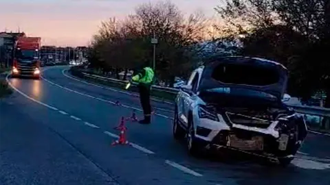 colisión frontal san adrián