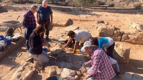 excavaciones arqueológicas en el yacimiento de Piecordero I en Cascante