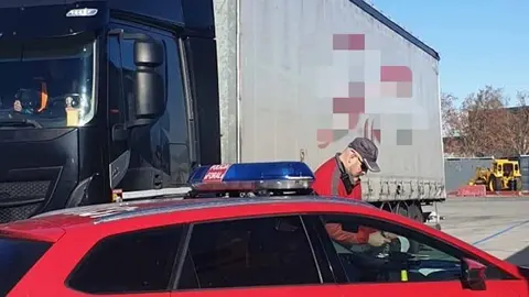 inmovilizado camión A-68 tudela