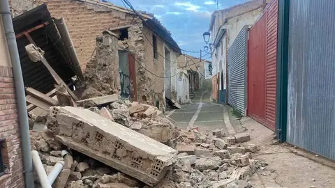 derrumbe calle enmedio casco antiguo ablitas. Foto: Ayuntamiento de Ablitas