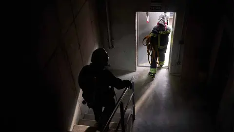 bomberos incendio edificio calle juan antonio fernández tudela. Foto: Bomberos de Navarra