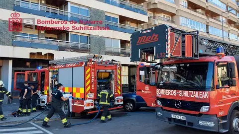 bomberos incendio cocina vivienda tudela. Foto: Bomberos de Navarra