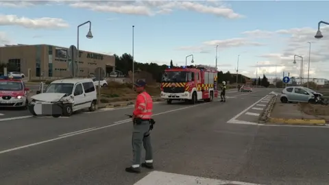 colisión coche furgoneta tudela