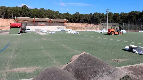 obras campo de fútbol santa quiteria
