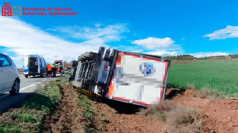 accidente carretera NA-160 tudela