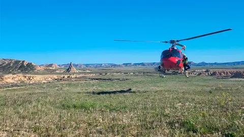 rescate helicóptero bardenas