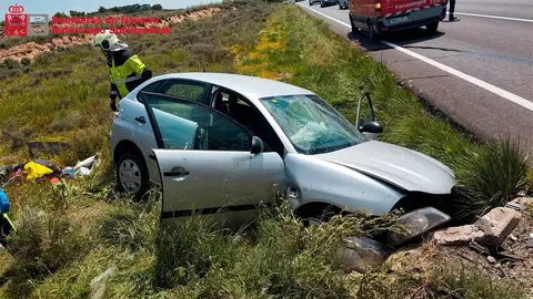 salida de vía turismo cintruénigo