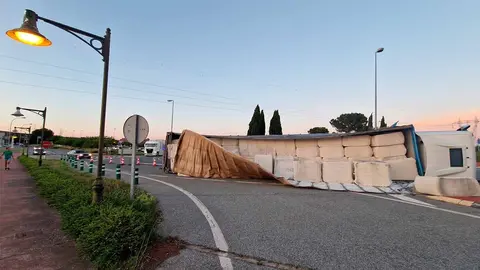 vuelco camión carretera tarazona (2)