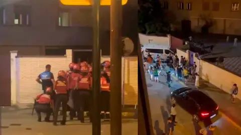 pelea entre vecinos e internos del centro de menores de Marcilla