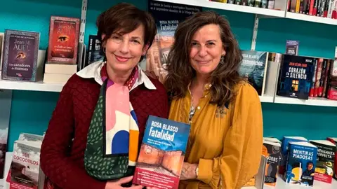 rosa blasco y maite cuadros con la novela fatalidad