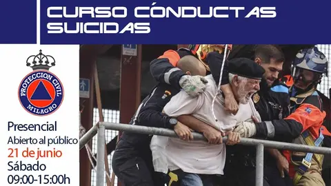 Curso de conductas suicidas y simulacro abierto al público en Milagro el 21 de junio de 2025