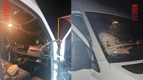 Imputados en Corella dos menores por causar daños al tirar piedras a vehículos en la AP-68