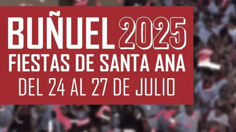 Programa Fiestas de Santa Ana 2025 en Buñuel, Navarra