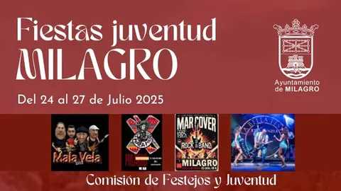 Programa de las Fiestas de la Juventud en Milagro 2025