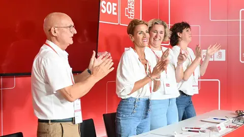 María Chivite, tras su intervención en el Comité Regional del PSN-PSOE, celebrado este fin de semana