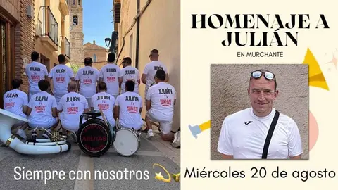 Homenaje a Julián en Murchante durante las Fiestas de San Roque 2025