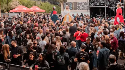 gigantes de cascante en el recinto de estaciones sonoras Foto: Estaciones Sonoras