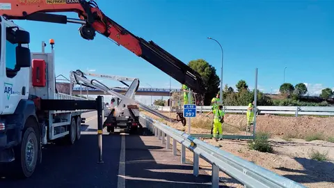 retirada del cartel de Navarra de la A-68