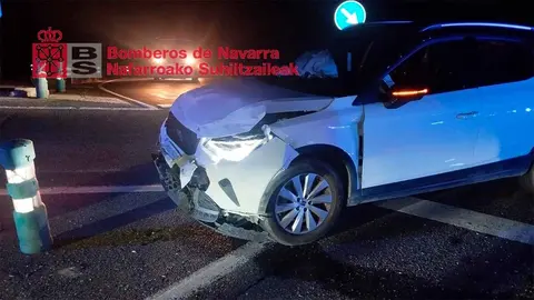 accidente en la carretera N-121 en Valtierra