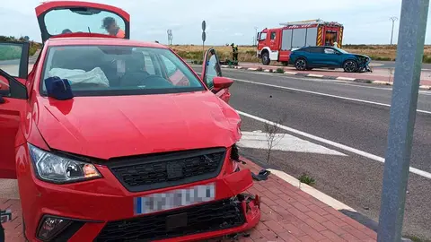 colisión de dos turismos en caparroso