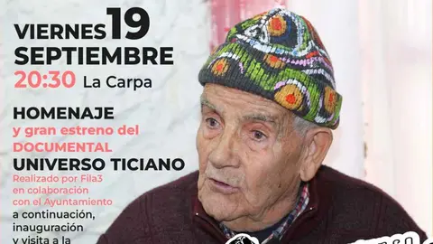 Arguedas homenajea a Ticiano Heras con documental y Casa-Museo