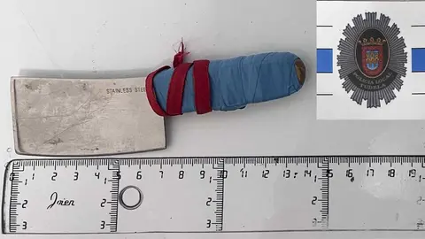 Machete intervenido por Policía Lcoal de Tudela