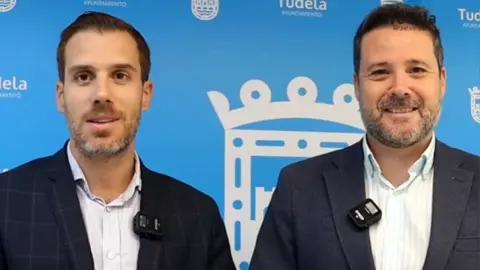 Zéus Pérez junto a Alejandro Toquero, concejal de urbanismo y alcalde de Tudela respectivamente