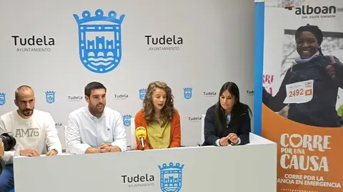Presentación de la carrera solidaria Corre por una causa, corre por la Infancia en emergencia en Tudela