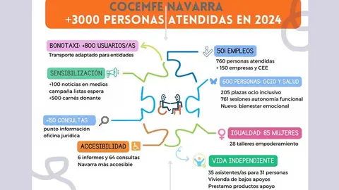 COCEMFE Navarra atenciones durante 2024
