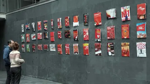 Exposición sobre la historia del sindicato LAB 2025. Foto www.lab.eus