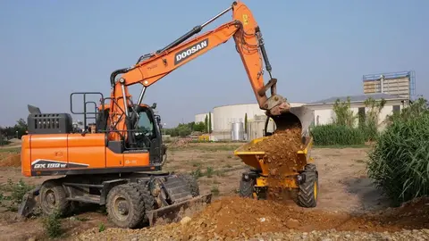 Obras en la depuradora de Tudela. Foto Nilsa.com 