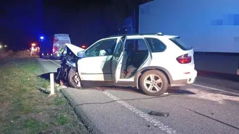 Colisión en Cadreita. Foto Bomberos de Navarra
