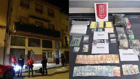 Policía Foral. Dos detenidos por tráfico de drogas en Caparroso