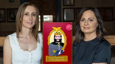 Marian Guti&eacute;rrez y Merche Terren junto a su nuevo libro sobre Sancho VII El Fuerte. Foto original autora Blanca Aldanondo