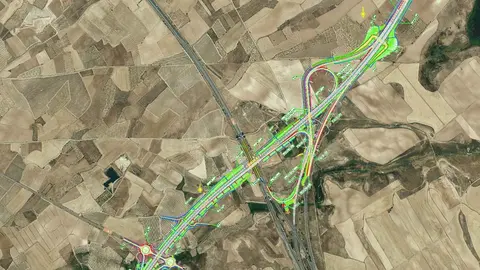 obras en el tramo de la A-15 entre Cintru&eacute;nigo y Tudela